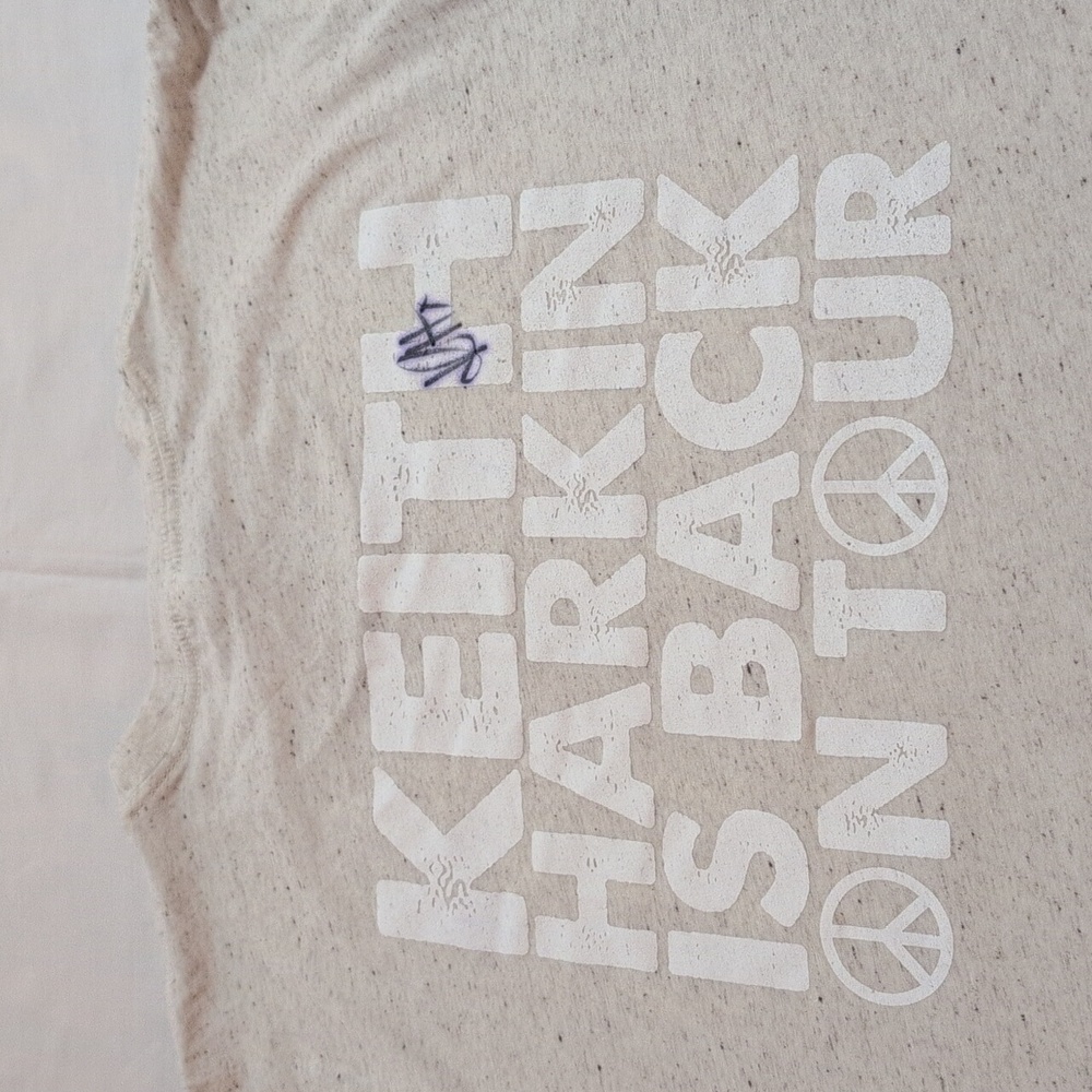 SIGNED Keith Harkin Is Back On Tour Peace Sign T Shirt Size XL